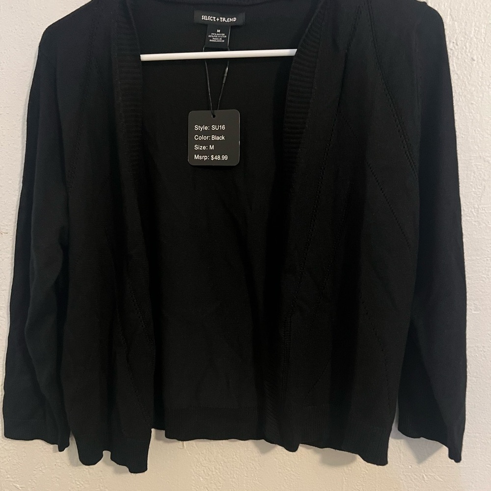 Women's Black Cardigan Sweater